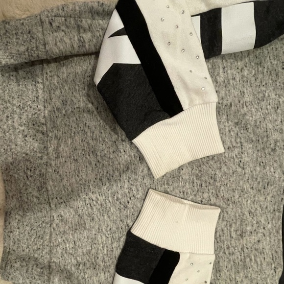 VS Pink Colorblock Rhinestone Zip-Up Hoodie - Picture 4 of 5